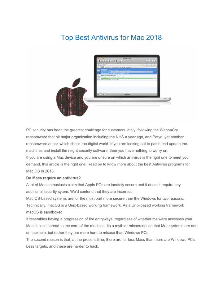 free antivirus for mac laptop